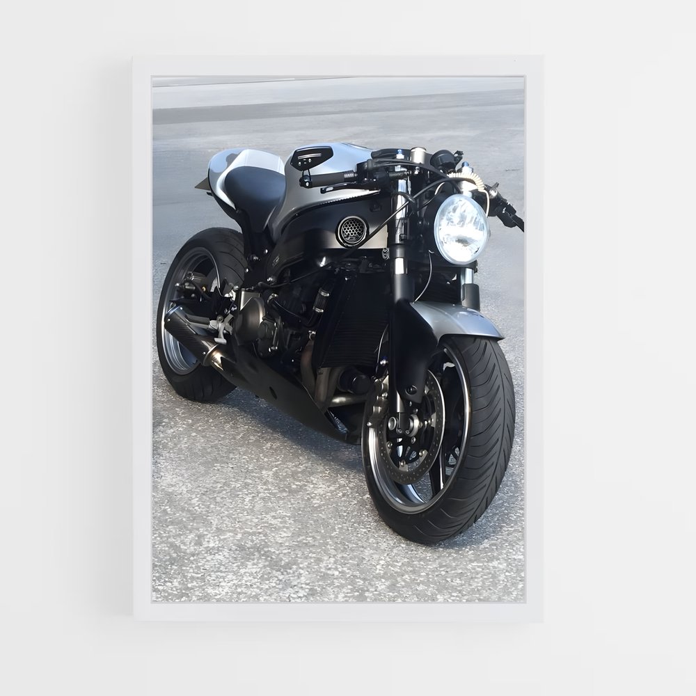 Poster Café Racer Noir (vue 3)